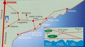 Area description. Mas Pla is situated near Sta. Cristina d'Aro which is 45 minutes north of Barcelona