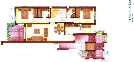 Alicate Playa - Type B1, lower level, 3 bedrooms,
2 bath, 235 m2