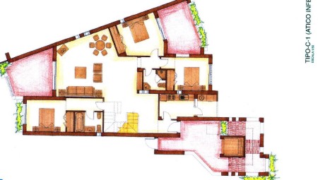 Alicate Playa - Type C1, lower level, 4 bedrooms,
2 bath, 279 m2