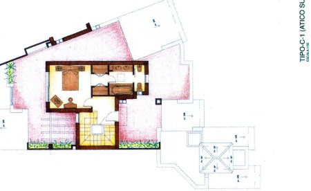 Alicate Playa - Type C1, upper level, 4 bedrooms,
2 bath, 279 m2